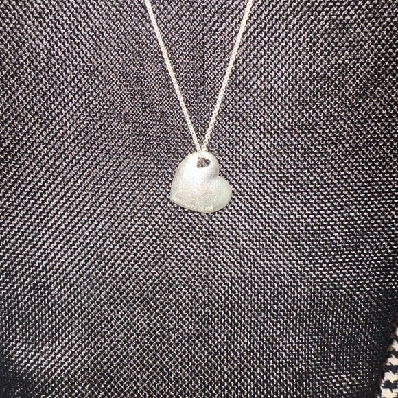 Tiffany & Co. Puffy Double Heart Pendant Necklace